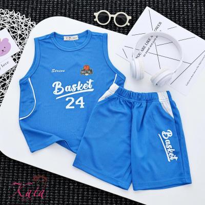 Bộ thun bé trai thể thao KATA sát nách in BASKET - BT65