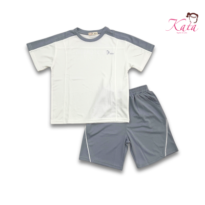 Bộ thun thể thao bé trai KATA áo in logo SPORT- BT75